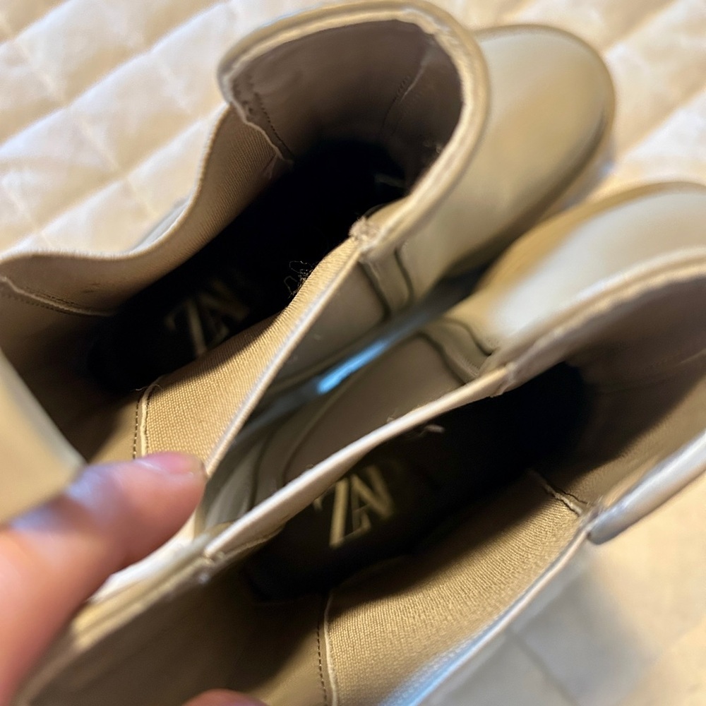 Zara Rubberized Heeled Ankle Boots - Picture 5 of 9